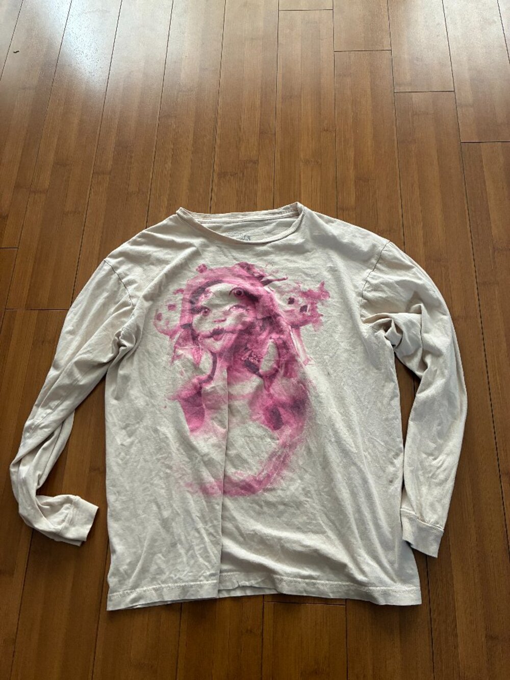Melanie Martinez Portals tour cream long sleeve shirt pink women's Large